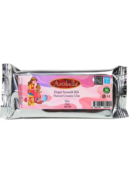 Doğal Seramik Kili 250 gr Gri