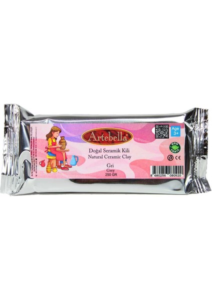 Doğal Seramik Kili 250 gr Gri