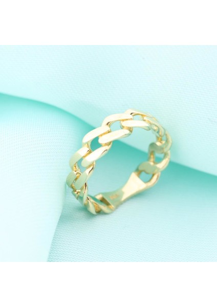 14K Altın Gurmet Desen Chocolate Yüzük 4Y28096