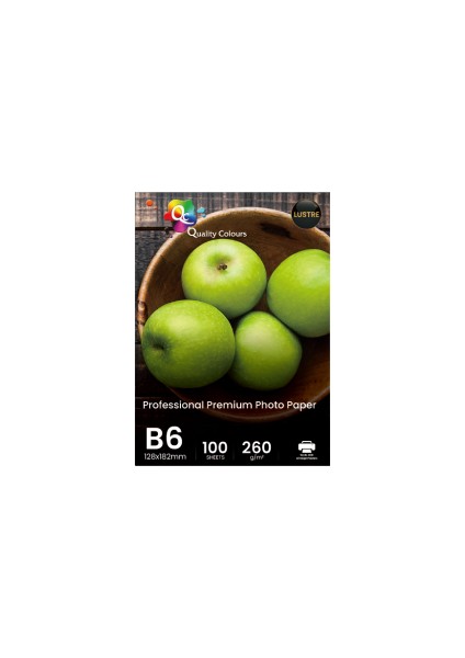 B6 Fotoğraf Kağıdı 260GR Lustre Qc 100 Yaprak