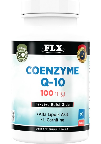 Coenzyme Koenzim Q-10 L-Carnitine Alpha Lipoic Acid 90 Tablet