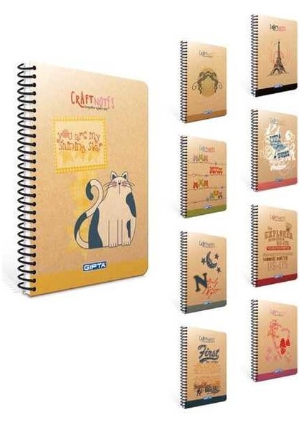 Craft Notes Spiralli Sert Kapak Defter 17 x 24 100 Yaprak Çizgili