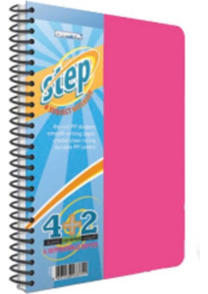 Step Spiralli 4+2 Seperatörlü 17 x 24 x 150 Yaprak Defter