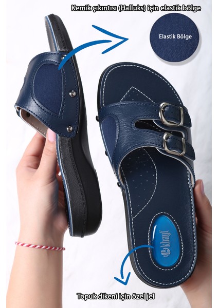 Melli Anatomik Jel Taban Günlük Kadın Terlik modelleri