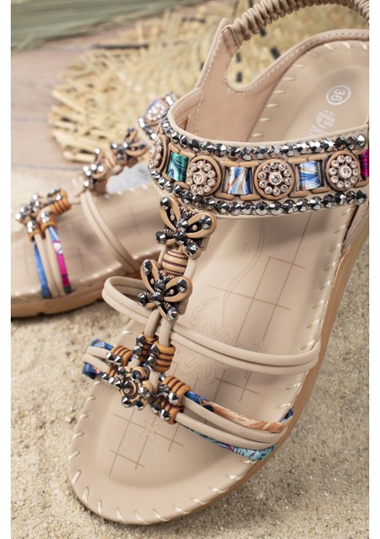 Marina Anatomik Guja Fashion Taşlı Günlük Kadın Sandalet fiyatları