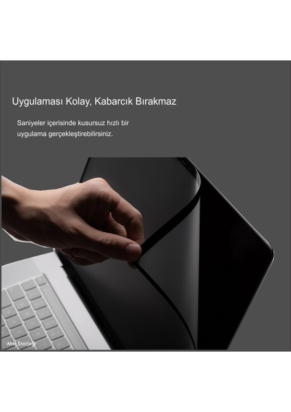 Ekran Koruyucu Laptop Macbook Pro 15inç A1707 A1990 ile Uyumlu Çerçeveli Anti Glare