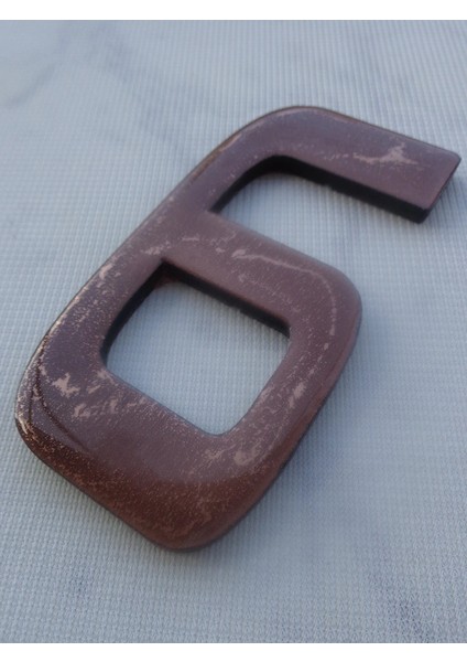 12 cm Bakır Eskitme Kapı Daire Villa Bina Birim Numarası No:6