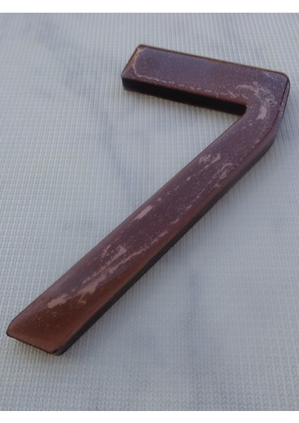 12 cm Bakır Eskitme Kapı Daire Villa Bina Birim Numarası No:7