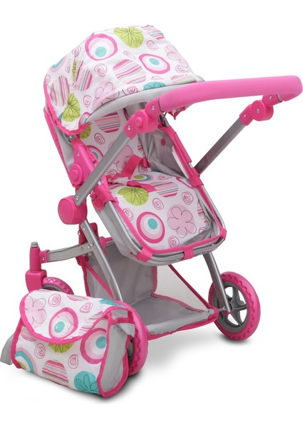Oyuncak Bebek Arabası Pink Rose