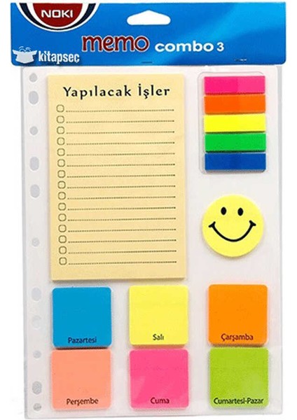 Yapışkanlı Not Kağıdı Memo Combo 3