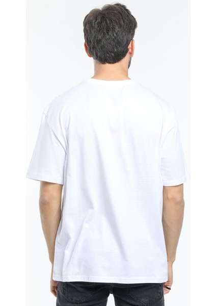 Bisiklet Yaka Californıa Baskılı Tshirt