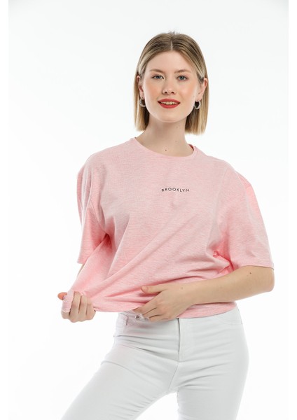 Oversize Brookyln Baskıl Tshirt
