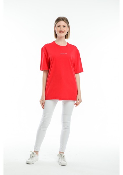 Oversize Brookyln Baskıl Tshirt fiyatları