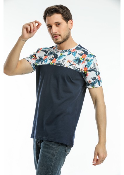 Kol ve Ön Garnili Tshirt