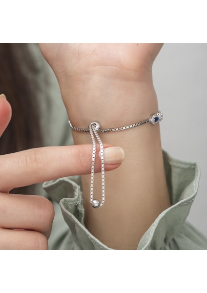 Chıc Touch Damla Safir Taşlı Asansörlü Gümüş Bileklik modelleri