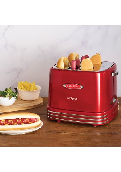 Cookplus Mutfaksever 4lü Sosisli Sandviç (Hot Dog) Yapma Makinesi