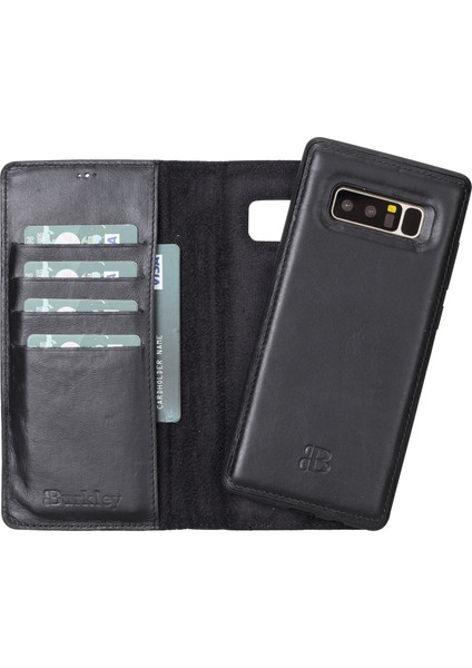 Samsung Galaxy Note 8 Siyah Deri Cüzdan Telefon Kılıfı modelleri