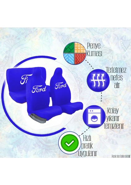 Ford Connect Koltuk Kılıfı Penye Full Araç Set