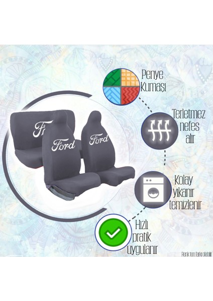 Ford Granada Kumaş Koltuk Kılıfı Full Araç Set