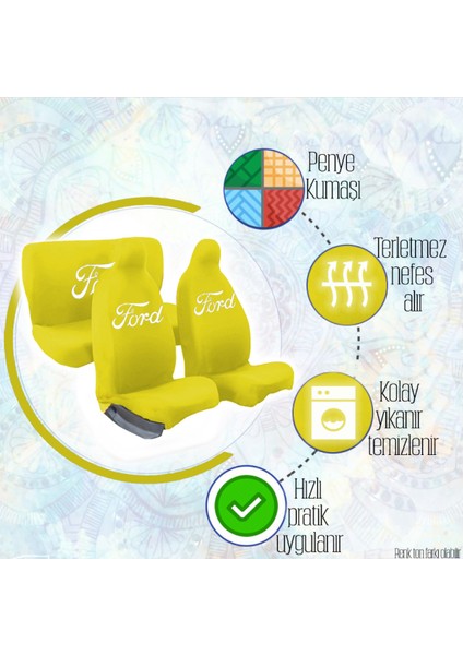 Ford Focus Oto Koltuk Koruyucu 4 Parça Takım Set fiyatları