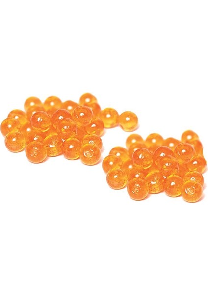 Turuncu Silikon Somon Havyarı 6 mm 60 Adet