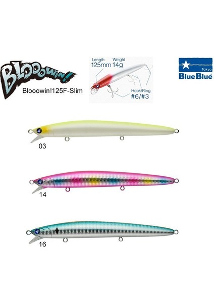 Blooowin! 125F 14G Slim Maket Balık modelleri
