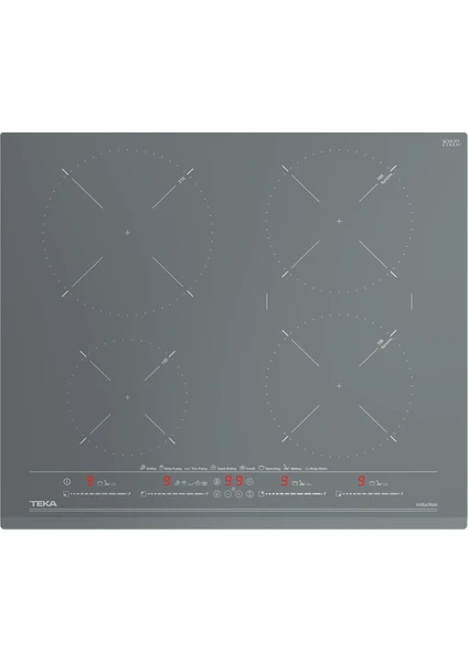 IZC 64630 ST Ankastre Cam Seramik İndüksiyonlu Ocak 7400 W Gri 60 cm 112500026