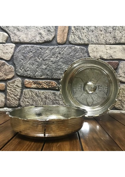Nikelajlı Bakır Hamam Tası 20 cm fiyatları