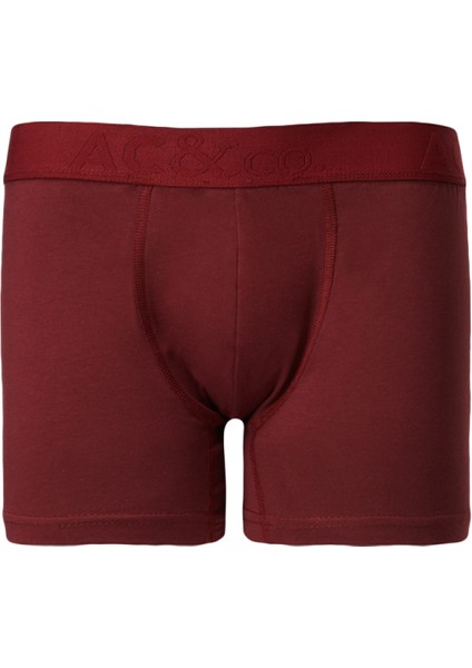 AC&Co / Altınyıldız Classics Erkek Bordo-lacivert 3lü Pamuklu Esnek Boxer Paketi