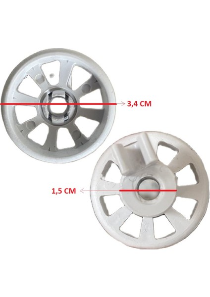 Arçelik ARY3485 Bulaşık Makinesi Sepet Tekerleği 4 Alt 4 Üst Teker Takımı ST0002-4-1