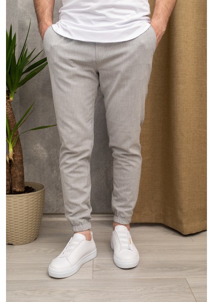 Erkek Gri Jogger Pantolon