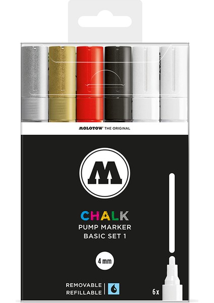 Chalk Pump Marker 6'lı