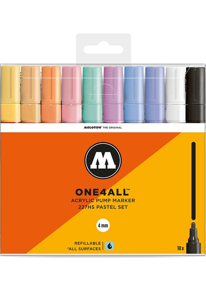 227HS Akrilik Marker Pastel Set 10'lu