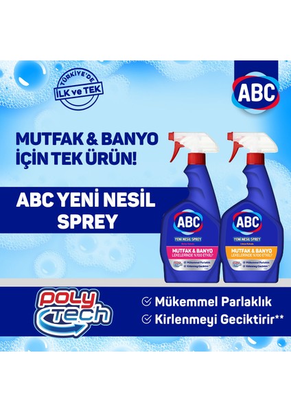 Abc Mutfak&banyo Sprey Limon Kokulu 750 ml x 2 Adet