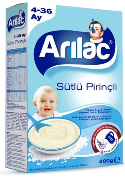 Arılac Instant Ek Gıda ( Mama) Sütlü Pirinçli 200GR 6'lı