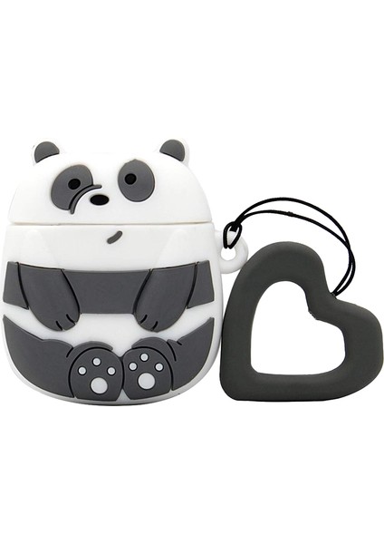 Aırpods 1-2 Kılıf Panda Gri