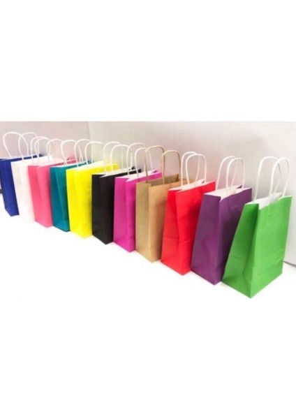 KRAFT KAĞIT ÇANTA 19X8X24 CM KRAFT 25 ADET modelleri