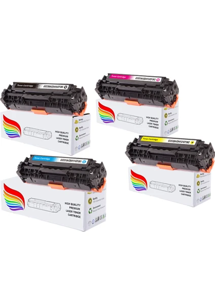 Inkwell Hp Laserjet Pro 400 Color M451NW 4 Renk Muadil Toner 305A-CE410