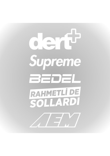 Arka Cam Sticker Set Oto Sticker Araba Sticker Model 5