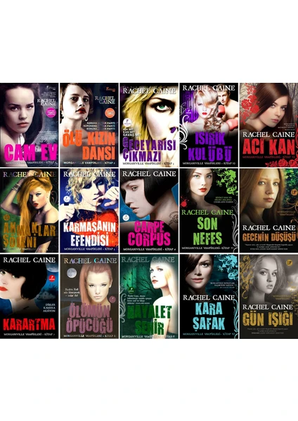 Morganville Vampirleri Serisi:Cam ev- Ölü Kızın Dansı - Geceyarısı Çıkmazı - Ahmaklar Şöleni - 15 Kitap Set - Rachel Caine