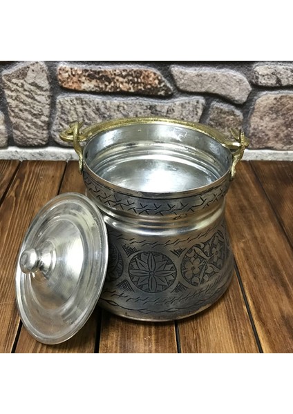2 Litrelik Işlemeli Eskitme Bakır Bakraç