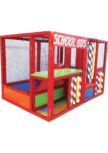 Softplay Kaydıraklı Otobüs Top Havuzu 300X200XH200