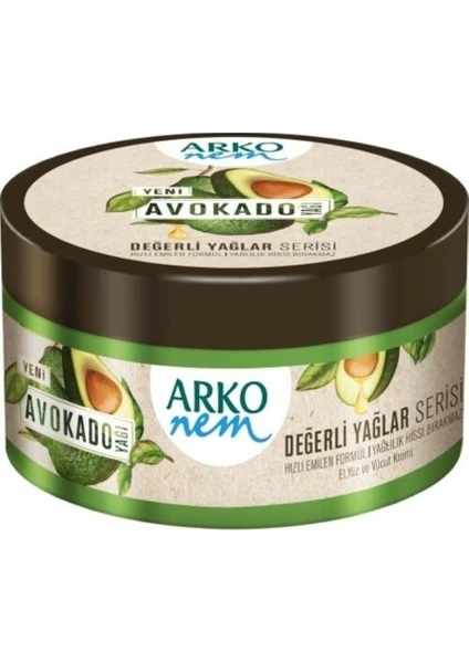 Nem Değerli Yağlar Avokado Yağı El ve Vücut Kremi 250 ml