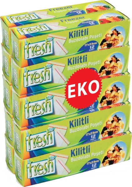 Kilitli Buzdolabı Poşeti 17X23 Ekonomik 10 Paket