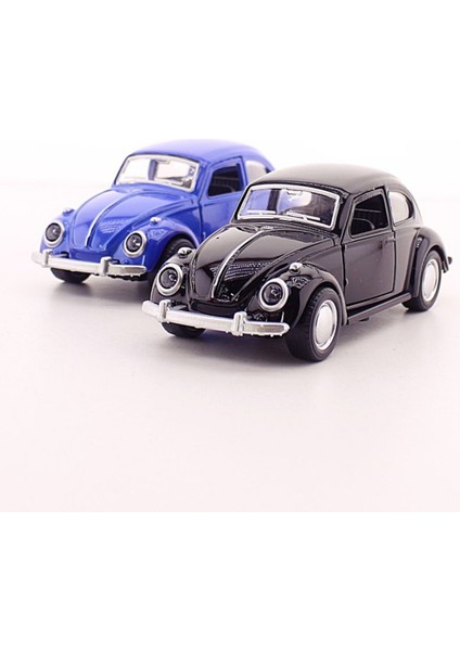 2 Adet Çek-Bırak Metal Vosvos Araba Dıe Cast Büyük Boy 12CM Siyah-Lacivert