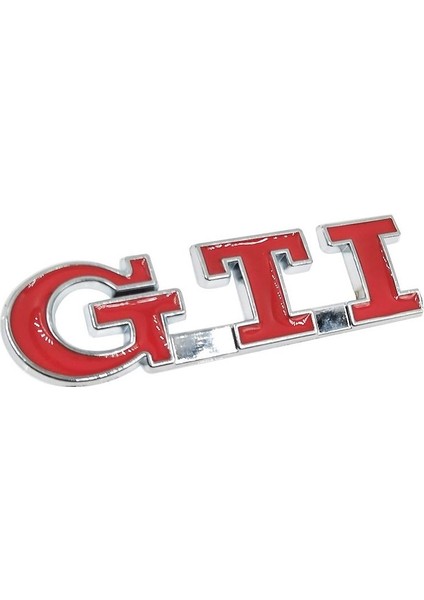 Oto Aksesuar Tuning Gti Kırmızı Arka Yapıştırma Arma