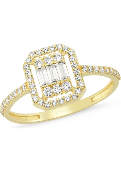 Altın Baget Yüzük AS407YZ