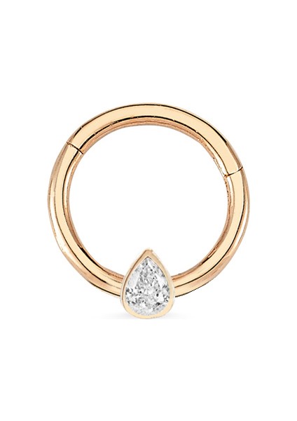 Rose Altın Damla Halka Tragus Piercing AS39PCR2