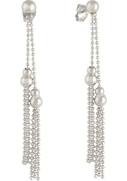 Gümüş Toplu Sallantı Küpe AS20073F21