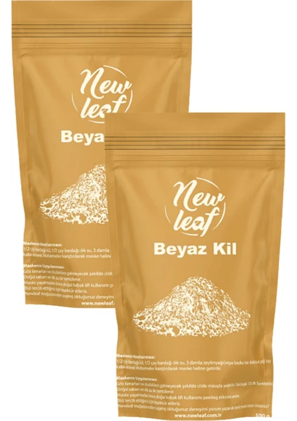 Beyaz Kil Doğal Yüz Maskesi 500 gr x2 Adet